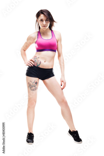 Fitness girl posing