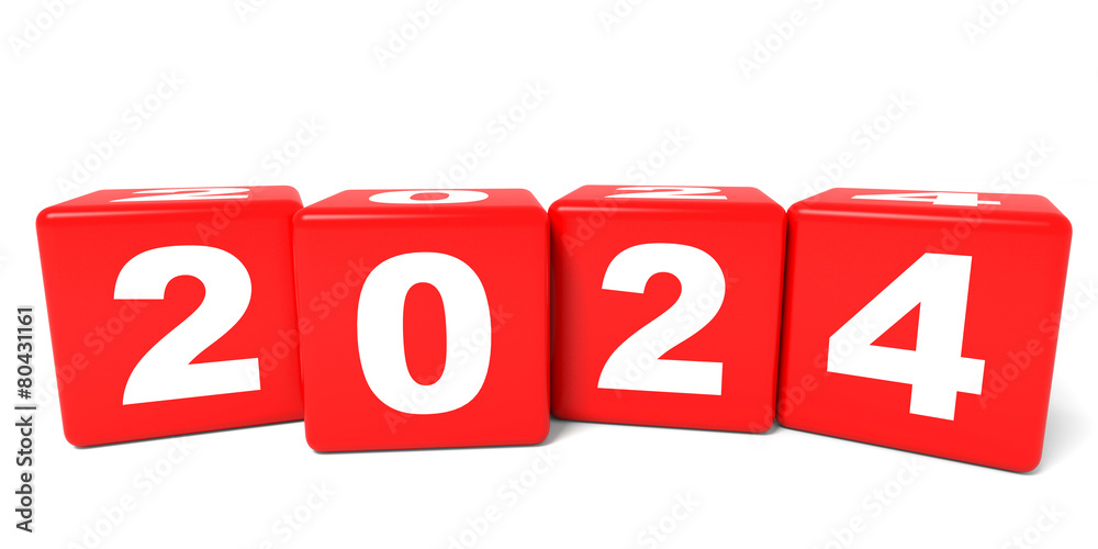 2024 New Year cubes. 2024 New Year cubes.