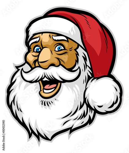 cheerful santa claus head