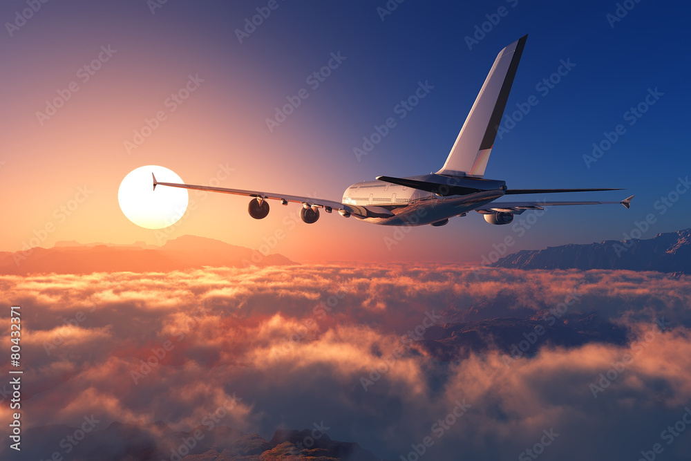 Obraz premium Passenger plane