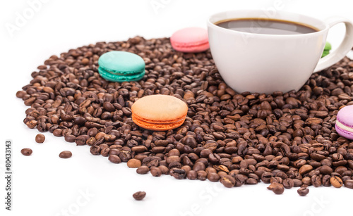 Sweets with cup of coffee