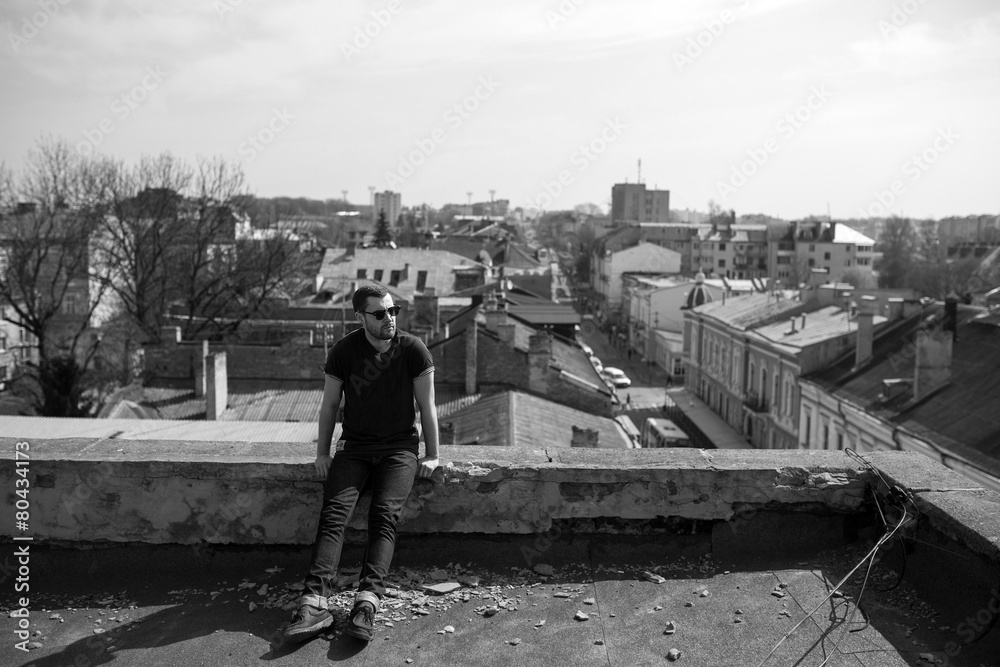man posing in selvedge jeans man posing in selvedge jeans