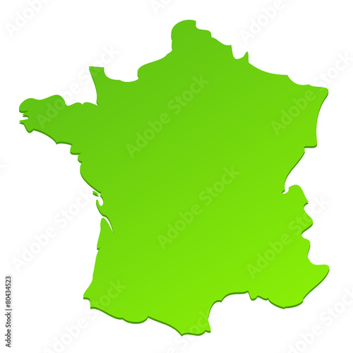 carte de france verte