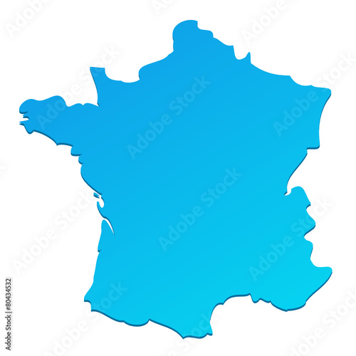 carte de france bleue