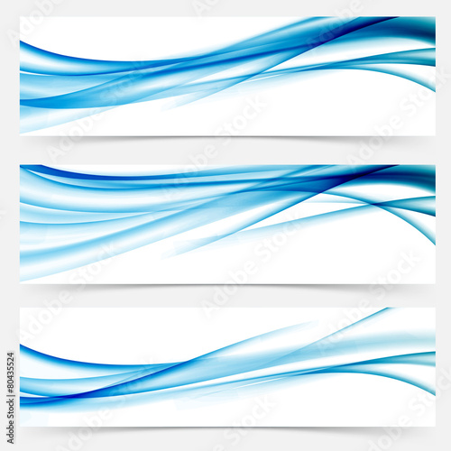 Speed satin swoosh futuristic airy lines header set