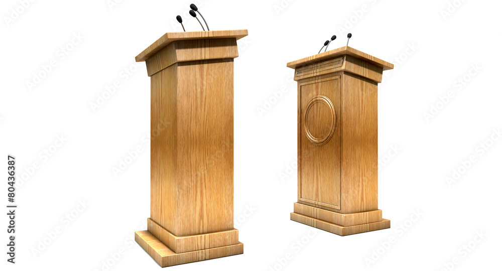 Opposing Debate Podiums Opposing Debate Podiums