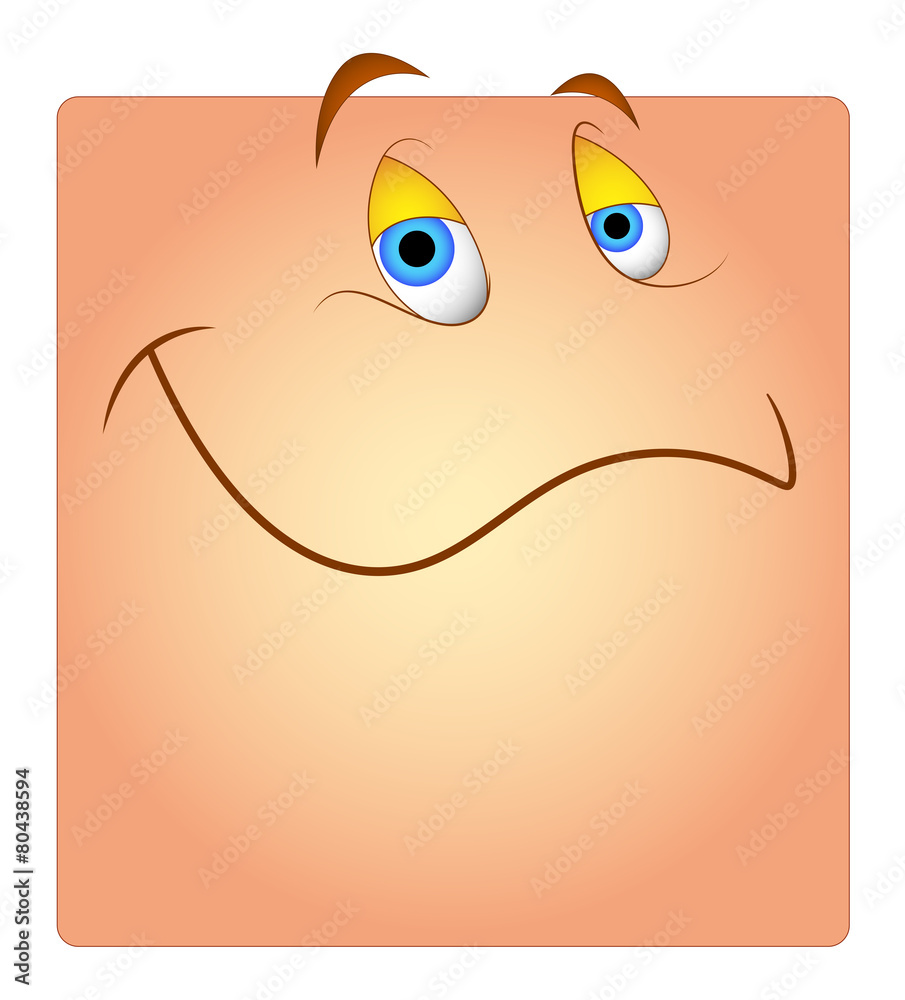 Happy Cartoon Smiley Box Face Happy Cartoon Smiley Box Face