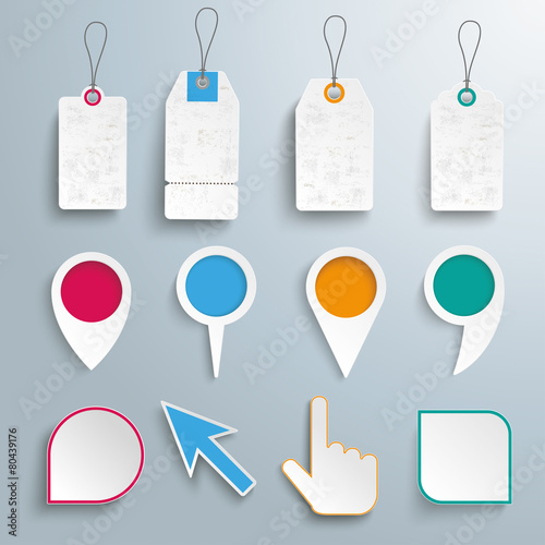 Set Pointers Markers Price Stickers