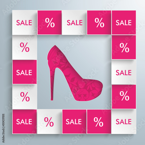 Colored Squares High Heels Infographic