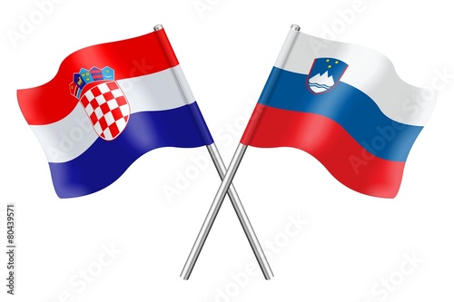 Flags: Croatia and Slovenia