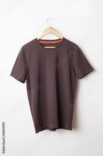 Brown t-shirt template ready for your graphic design.