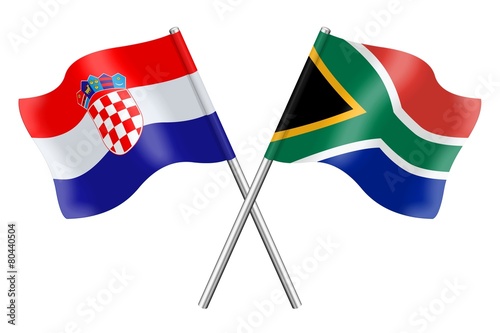 Flags: Croatia and South Africa