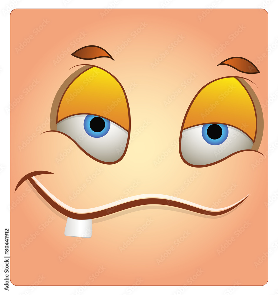 Naughty Funny Smile Box Smiley Cartoon Vector Naughty Funny Smile Box Smiley Cartoon Vector
