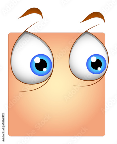 Shocked Smiley Cartoon Character