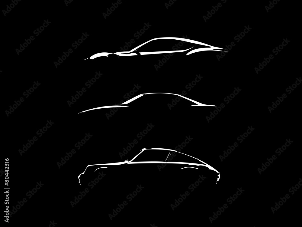 Car Silhouettes logo Vector - obrazy, fototapety, plakaty 