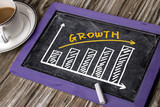 growth graph on blackboard