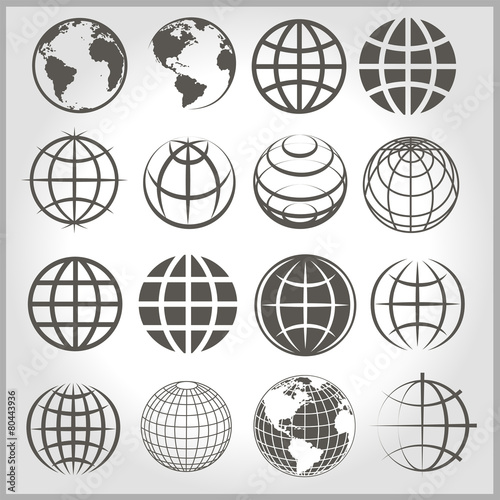 Vector icons earth