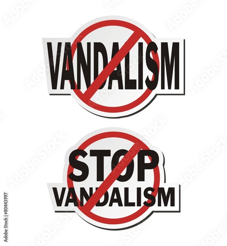 stop vandalism - sticker sets