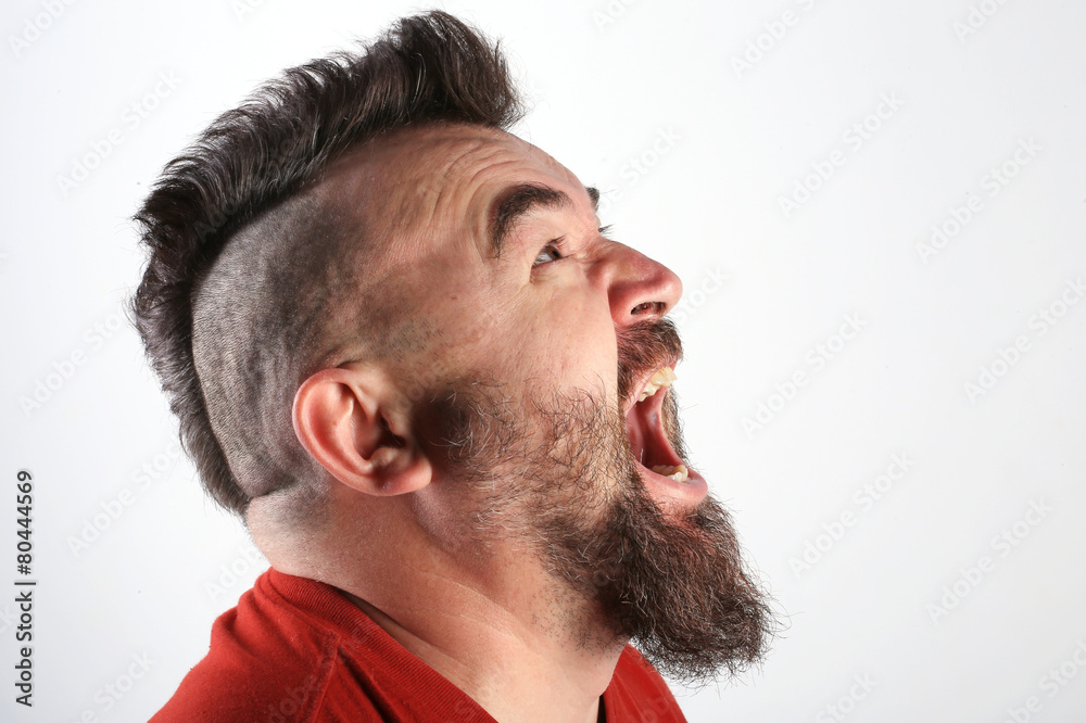 portrait of a man with a mohawk portrait of a man with a mohawk