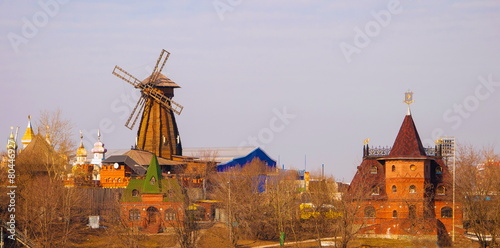 View of fragment of Kremlin in Izmailovo in Moscow photo