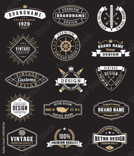 Vector Vintage logos and Insignas