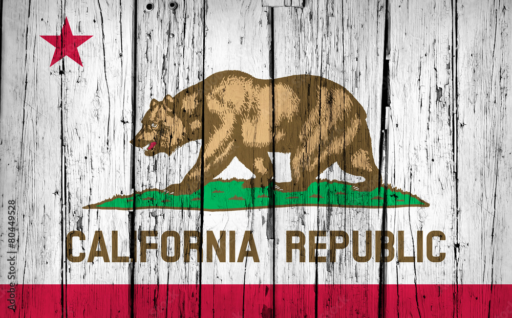 Fototapeta premium Flaga stanu Kalifornia tło grunge