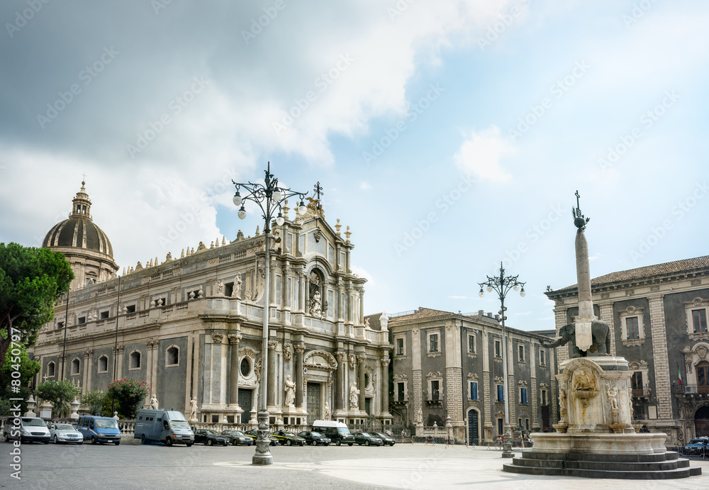 Cathedral of Saint Agata. Piazza Duomo, Catania, Sicily, Italy