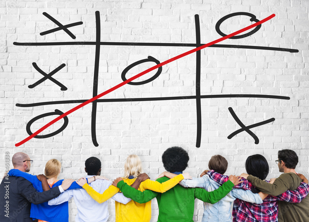 Tic Tac Toe Game Competition XO Win Challenge Concept Stock Photo Tic Tac Toe Game Competition XO Win Challenge Concept Stock Photo