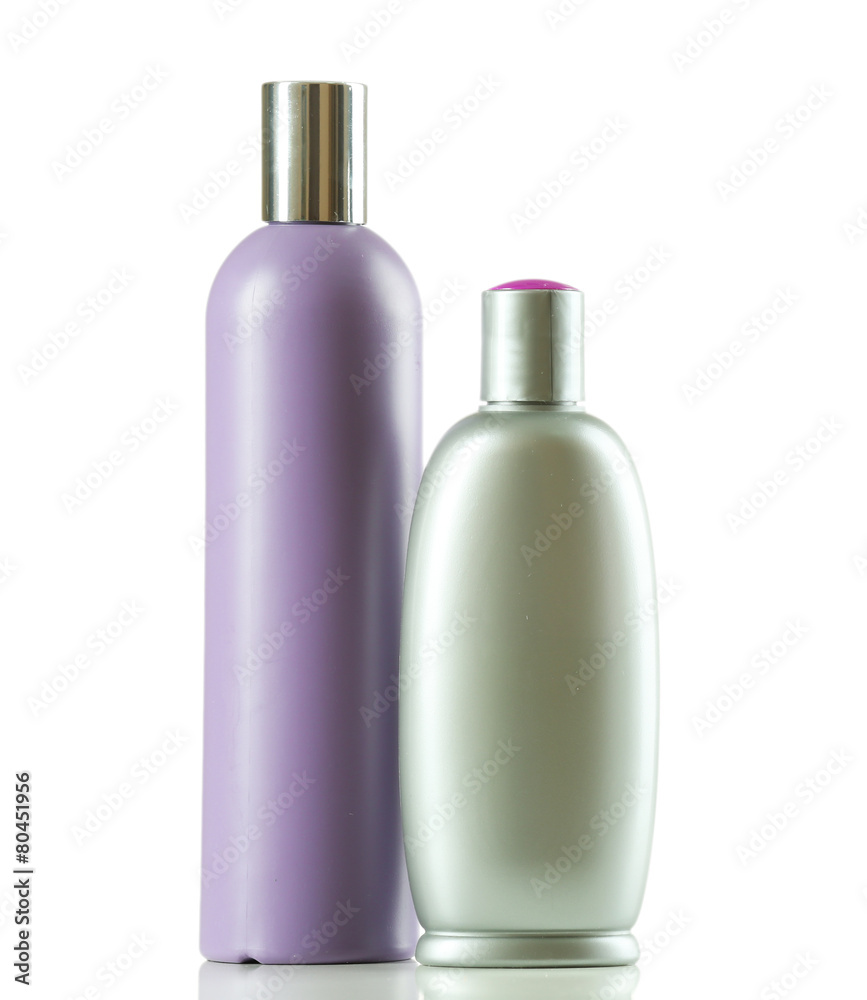 Cosmetic bottles isolated on white background Cosmetic bottles isolated on white background