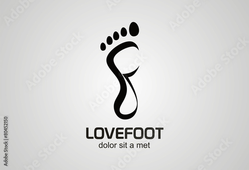 Foot creative logo vector