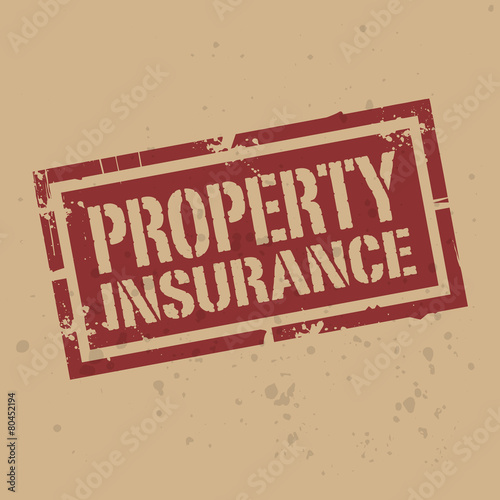 Abstract stamp or label with text Property Insurance