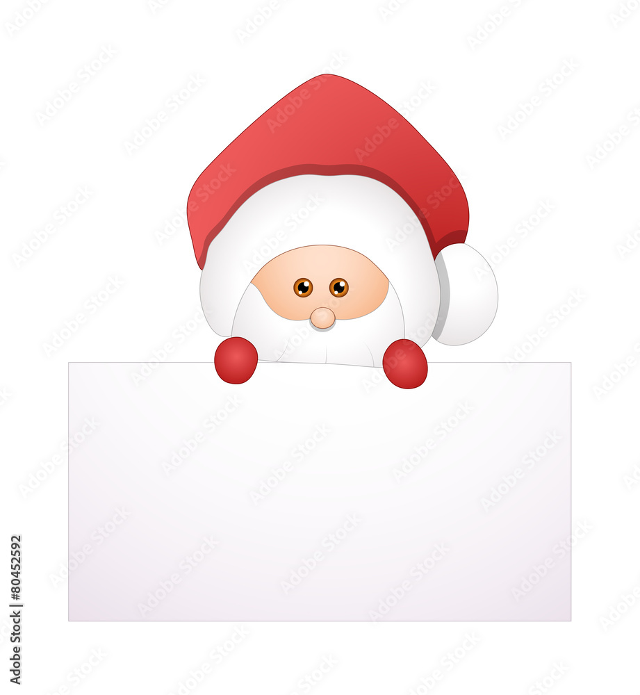 Christmas Santa with Message Banner Christmas Santa with Message Banner