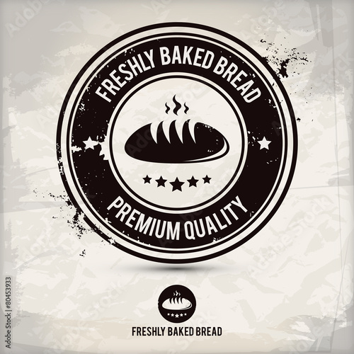 alternative freshly baked bread stamp on textured background