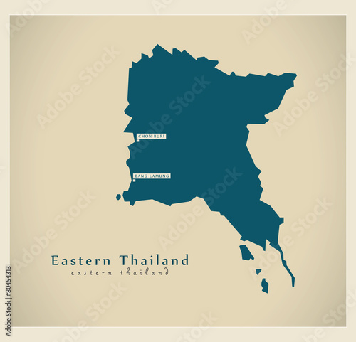 Modern Map - Eastern Thailand TH