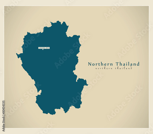 Modern Map - Northern Thailand TH