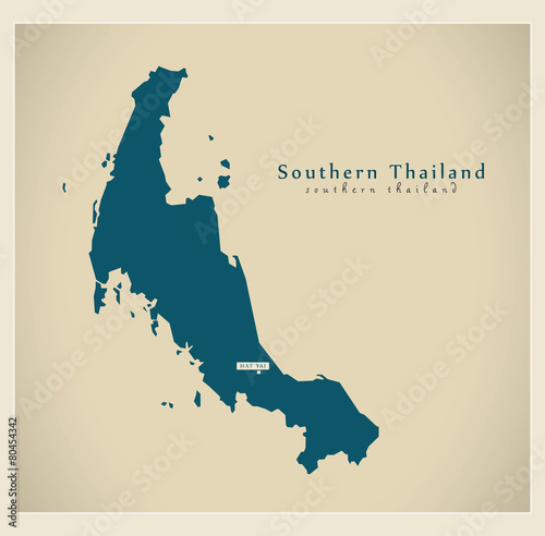 Modern Map - Southern Thailand TH