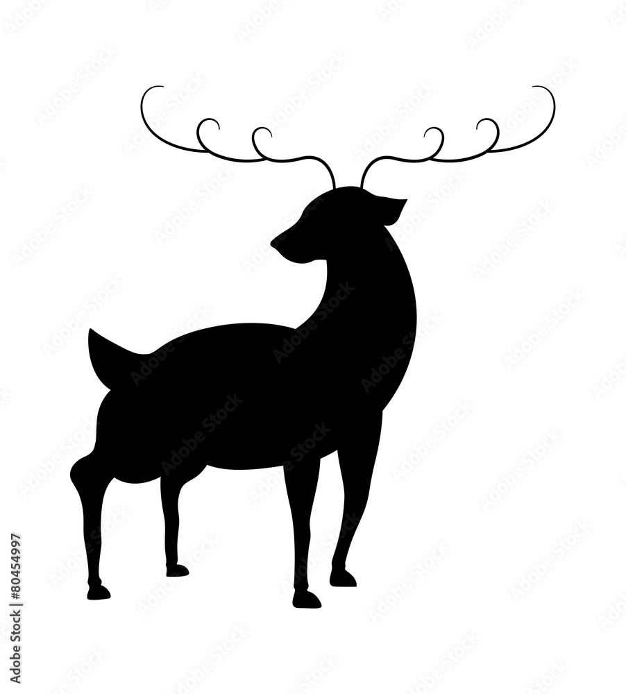 Fototapeta premium Reindeer Silhouette