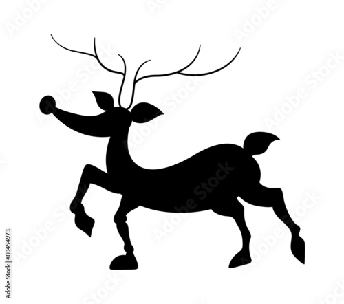 Funny Reindeer Silhouette