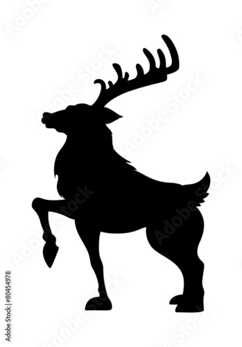Reindeer Silhouette Vector