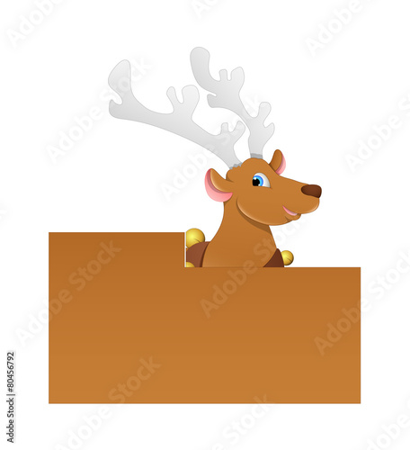 Dancer Cartoon Reindeer Christmas Banner