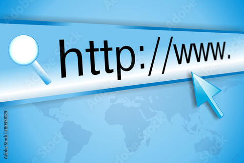 Internet address, computer screen
