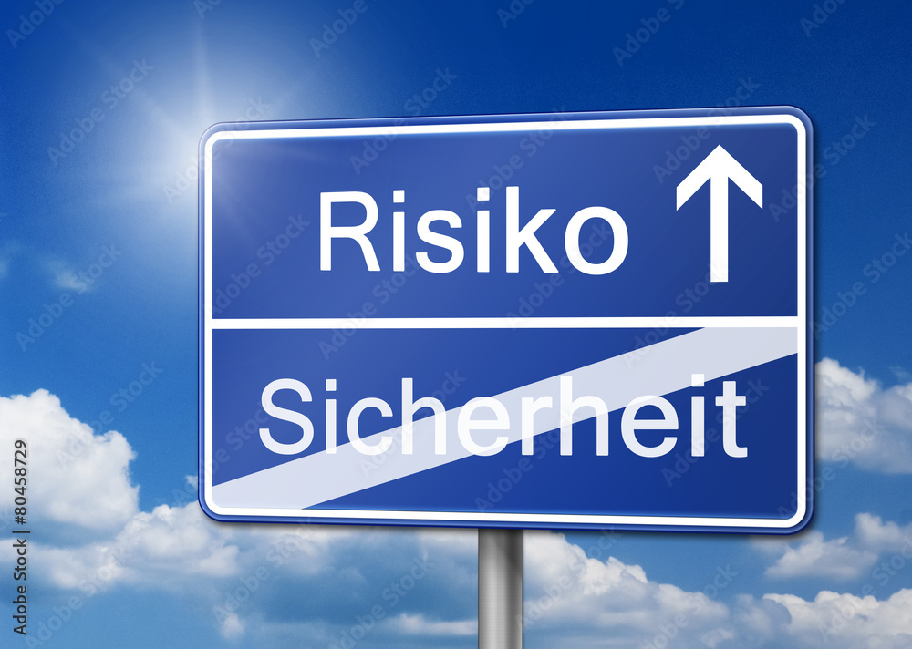 Auf nummer sicher Risiko eingehen Schild Hintergrund Auf nummer sicher Risiko eingehen Schild Hintergrund
