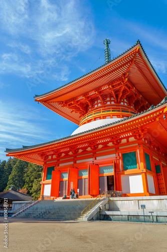 Konpon Daito pagoda a Danjo Garan Temple at Mt. Koya photo