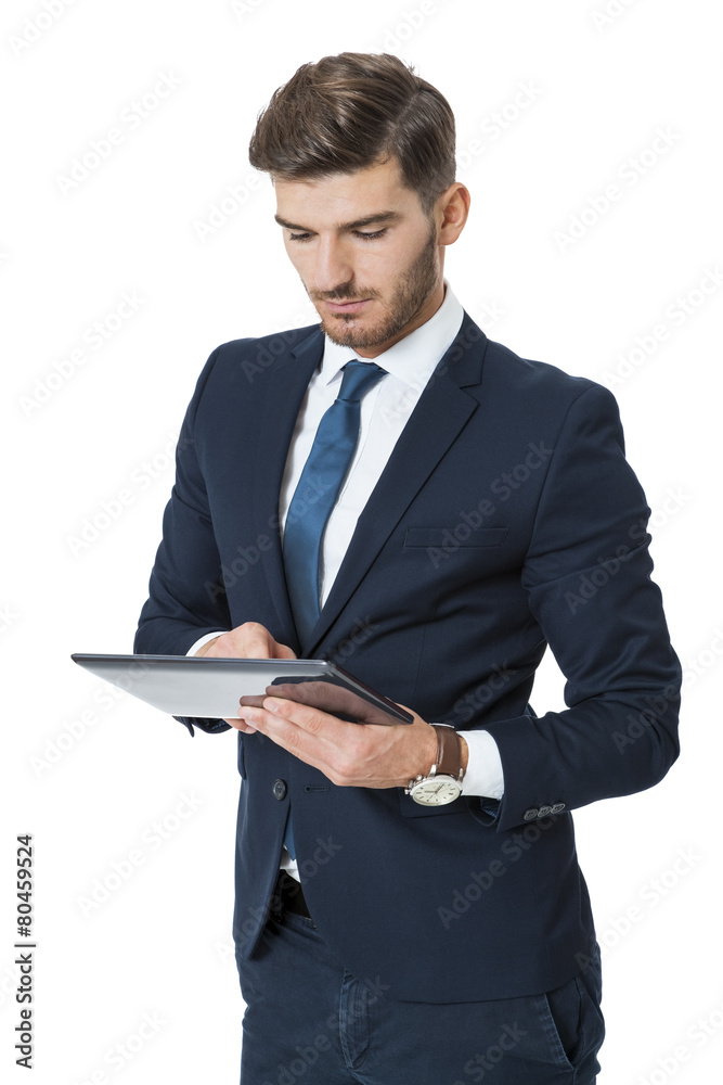 Businessman using a tablet computer Businessman using a tablet computer