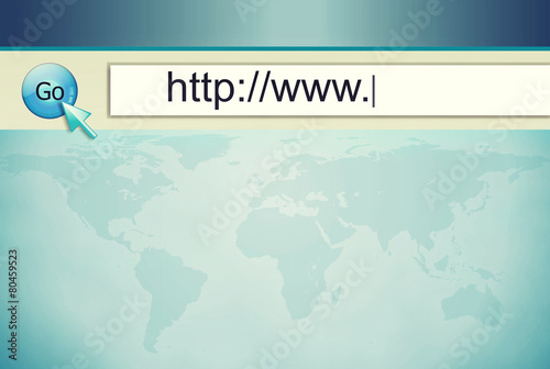 Internet address, computer screen