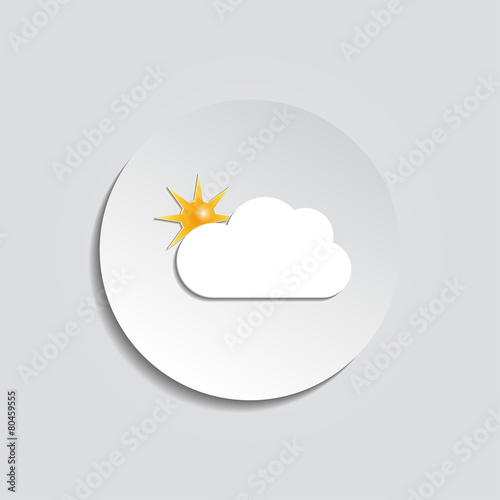 Sunny weather abstract icon. Vector