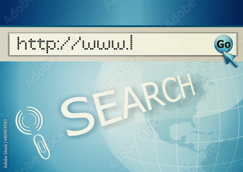 Internet address, computer screen