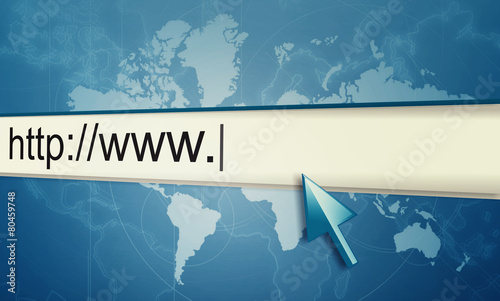 Internet address, computer screen