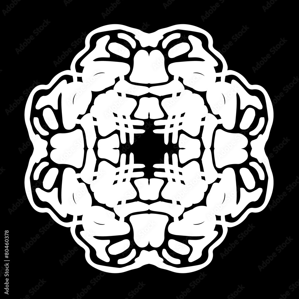 Abstract ornament, stencil round pattern, decor element, vector Abstract ornament, stencil round pattern, decor element, vector