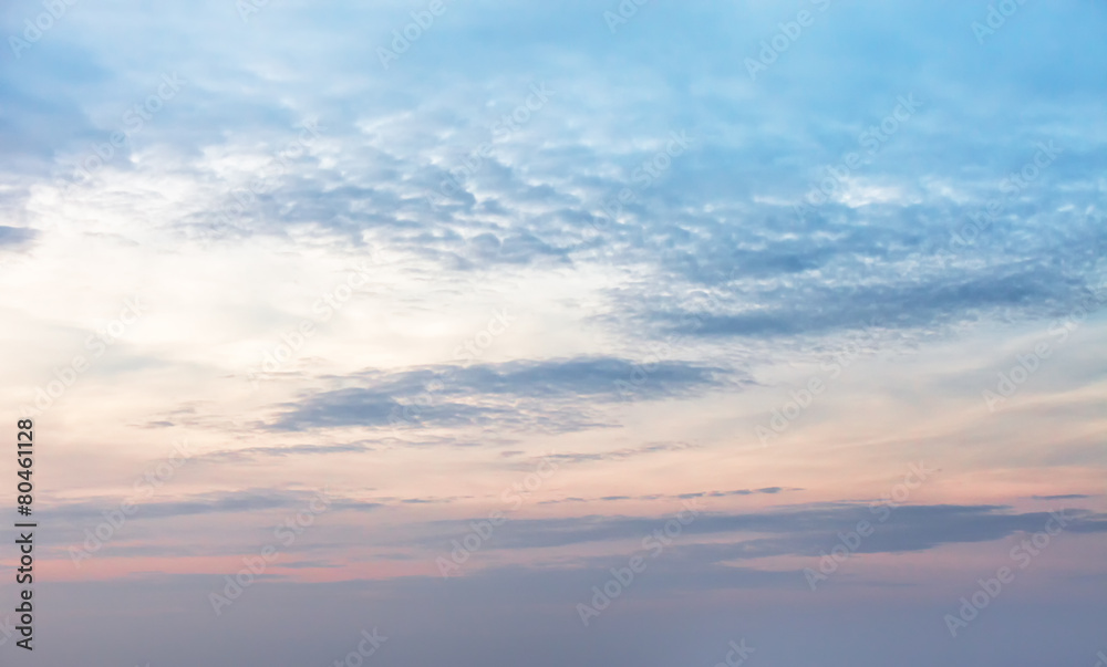 sky background with a nice sunset cloud